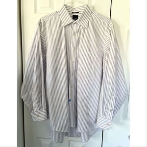 Chaps Mens Non Iron Classic Stripe Dress Shirt 17.5 - 34 /35